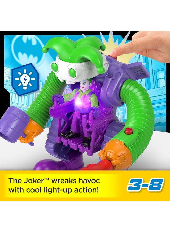 DC Super Friends Fisher-Price Imaginext DC Super Friends The Joker Toy Battling Robot with Poseable Figure & Lights for Pretend Play Kids Ages 3+ Years - Image 2