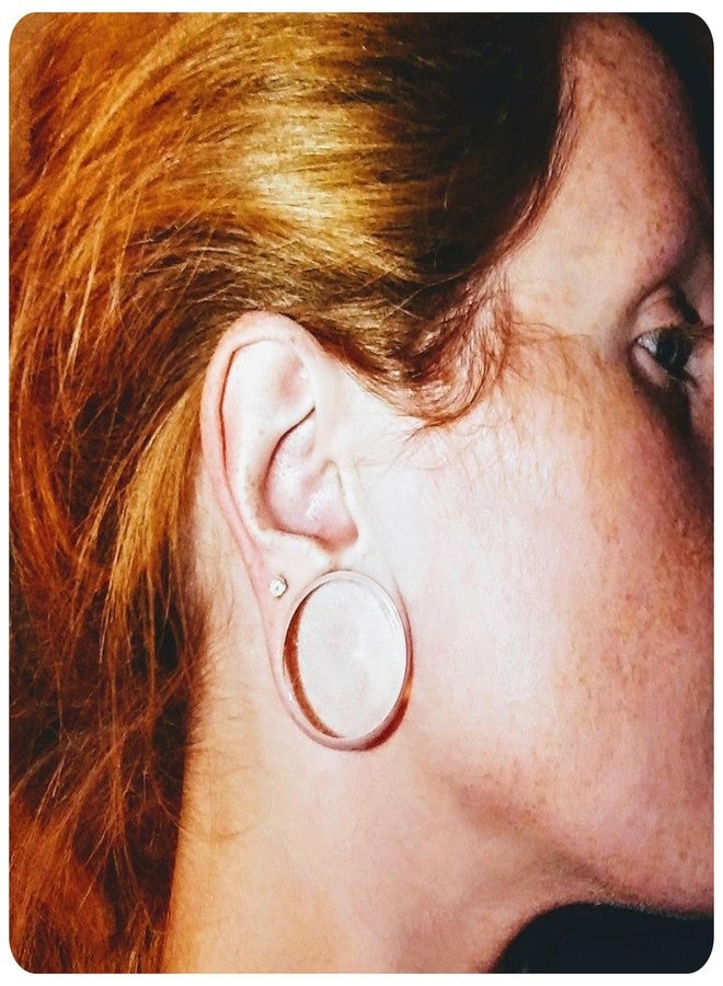 Cisyozi 2G Clear Acrylic Gauges Plugs Tunnels Earrings for Ears Stretching Kit 2 Gauge Platic Ear Tunnel Earrings Plug Double Flare Gauges Size 6mm Piercing Jewelry Women Men 1/4 inch - Image 3
