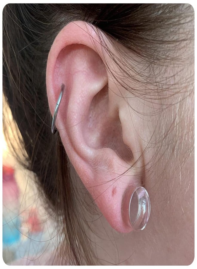 Cisyozi 2G Clear Acrylic Gauges Plugs Tunnels Earrings for Ears Stretching Kit 2 Gauge Platic Ear Tunnel Earrings Plug Double Flare Gauges Size 6mm Piercing Jewelry Women Men 1/4 inch - Image 4