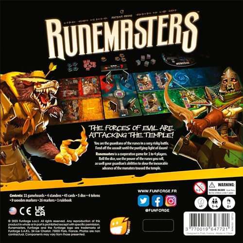 Funforge Runemasters Fantasy Cooperative Board Game Strategy Dice Adventure for Adults Families 14 Players Ages 8 45 Min Playtime - Image 5