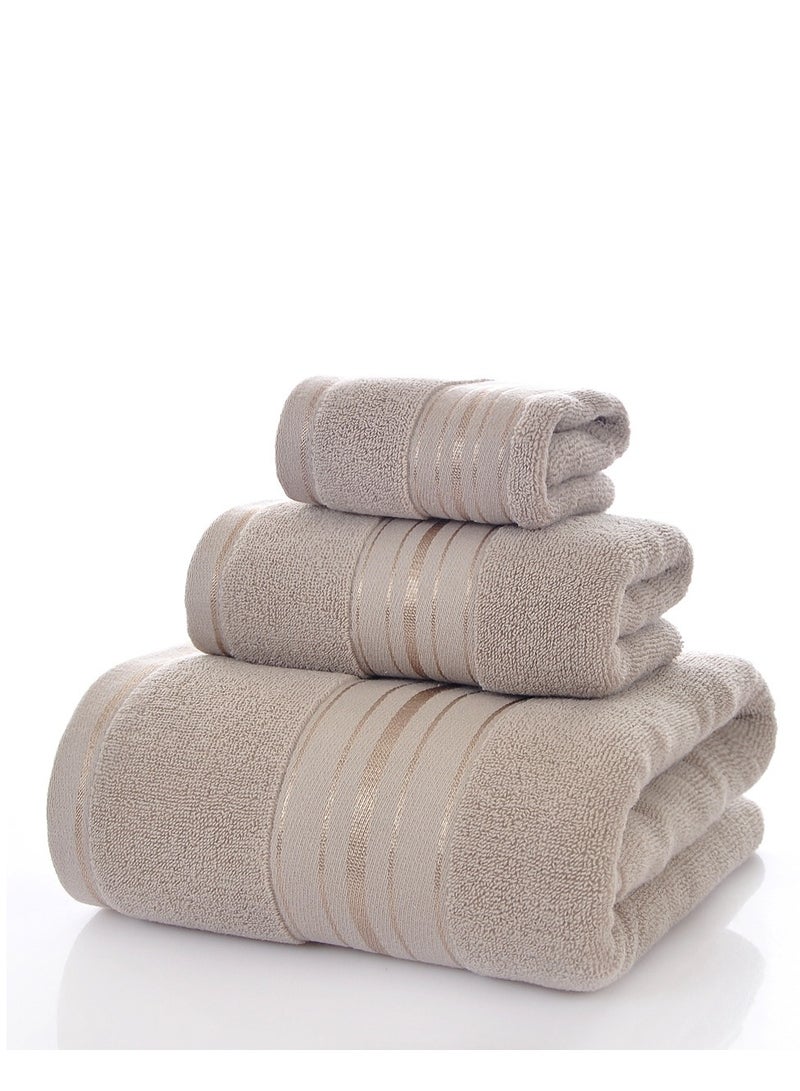 جِيجل جوي مجموعة منشفة من 3 قطع؛ 1 منشفة حمام، 1 منشفة، و 1 منشفة مربعة -100٪ قطن ممشوة تجفيف سريع عالية امتصاص المياه منشفة حمام سميكة - نوعية الفندق ناعمة، مناسبة لأحواض الاستحمام والمنتجعات الصحية - Image 1