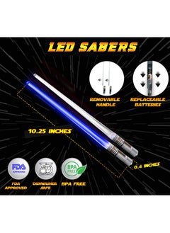 KASTWAVE LED Light Up Lightsaber Chopsticks, 2 Pairs 9 Colors, Reusable Durable Eco-Friendly Lightweight Portable BPA Free Food Safe Kitchen Dinner Party Utensil Tableware Toy Gift  - Image 5