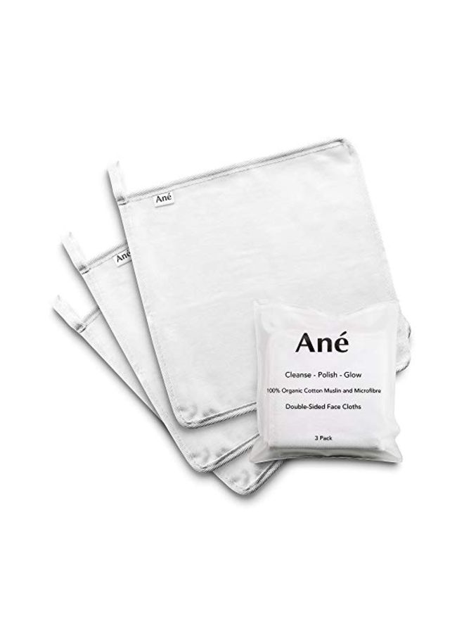 Ane 3-Piece Double Sided Face Cloth Set - Image 2