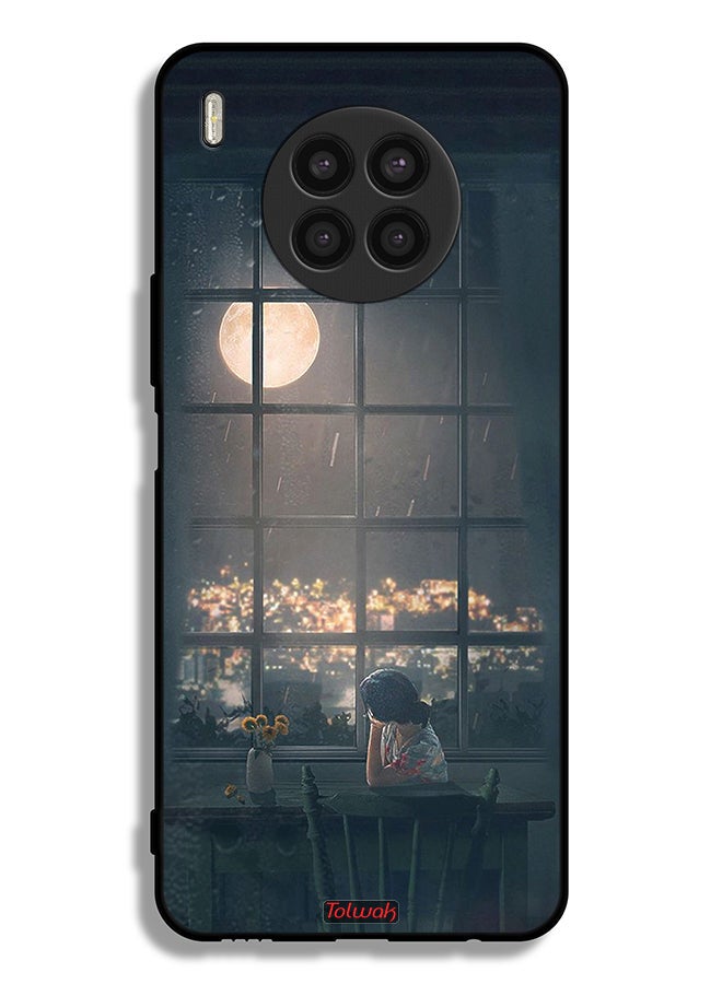Tolwak Huawei nova 8i Protective Case Cover Looking At Moon Art - Image 2
