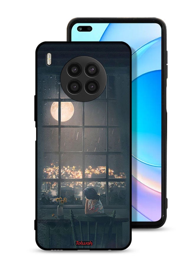 Tolwak Huawei nova 8i Protective Case Cover Looking At Moon Art - Image 1