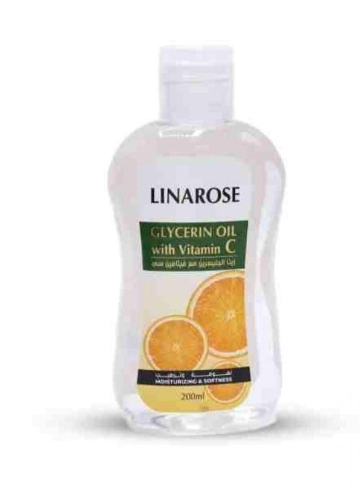 لينا روز زيت جلسرين لينا روز بفيتامين سي لترطيب البشرة - 200 مل