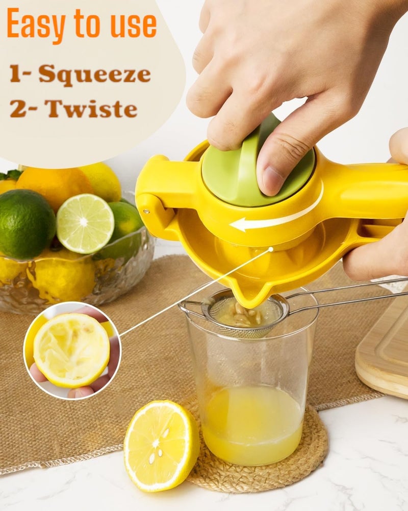 Manual Lemon Orange Juicer Press and Twist Handle for Easy Use Directly, Manual Citrus Juicer Squeezer to Extract as Much Juice as Possible - Image 2