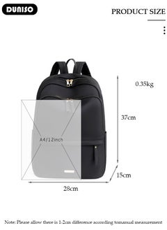 DUNISO Women Backpack Purse, Waterproof Backpack for Girl Woman Black Travel Bookbag Lady Shoulder Bag, Lightweight Ladies Fashion Daily Backpack Anti-theft Casual Daypack  - Image 4