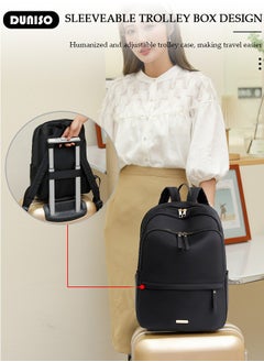 DUNISO Women Backpack Purse, Waterproof Backpack for Girl Woman Black Travel Bookbag Lady Shoulder Bag, Lightweight Ladies Fashion Daily Backpack Anti-theft Casual Daypack  - Image 5