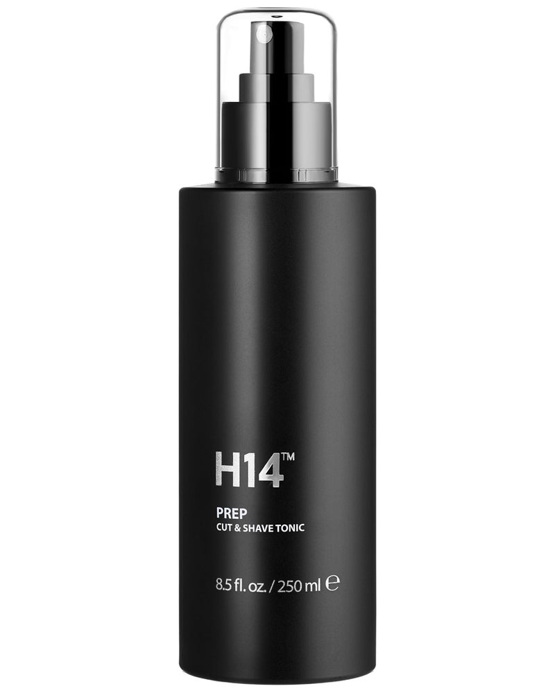 H14 PREP Cut Shave Tonic for Men PreShave Haircut Spray with Panthenol Glycerin 85 fl oz 250 ml Soothes Skin Reduces Razor Burn