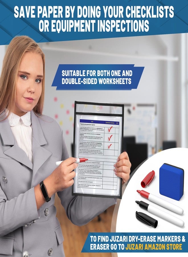 JUZARI 5 Pack Job Ticket Holders Insert 8.5x11 - Image 3