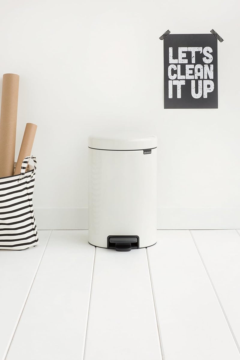 Brabantia 113864 Pedal Bin newIcon with Metal Inner Bucket, 12 Litre - White - Image 4