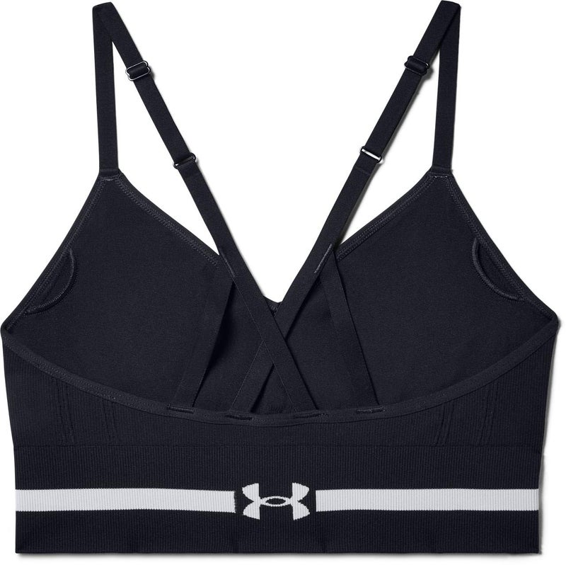 Under Armour Women's Seamless Low Impact Long Sports Bra , Black (001)/Halo Gray , Medium - Image 5
