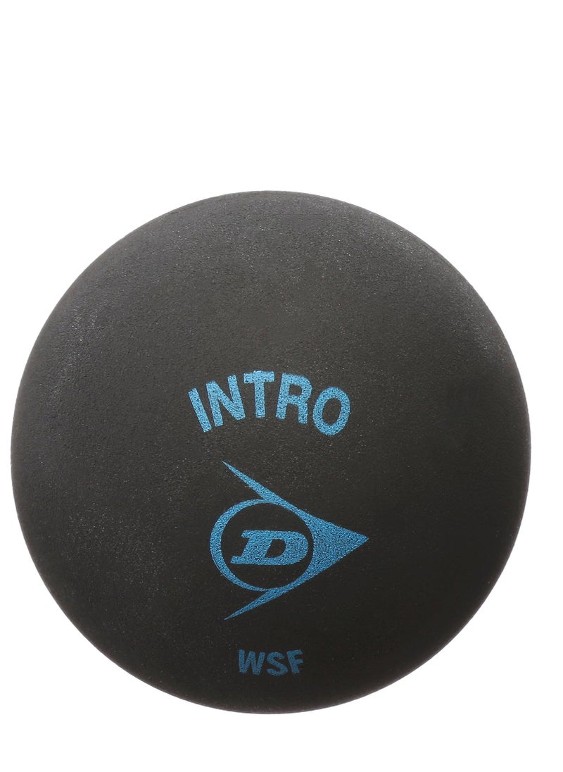 DUNLOP Intero 12X 1BBX Squash Ball – High-Performance, Standard, Black/Yellow 