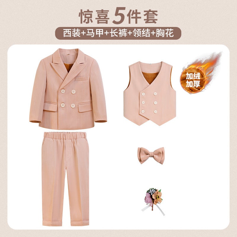 Children'S Suit British Gentleman'S Vest Set Boys Flower Girls Wedding Dress Pography Host Performance Dress - Image 1