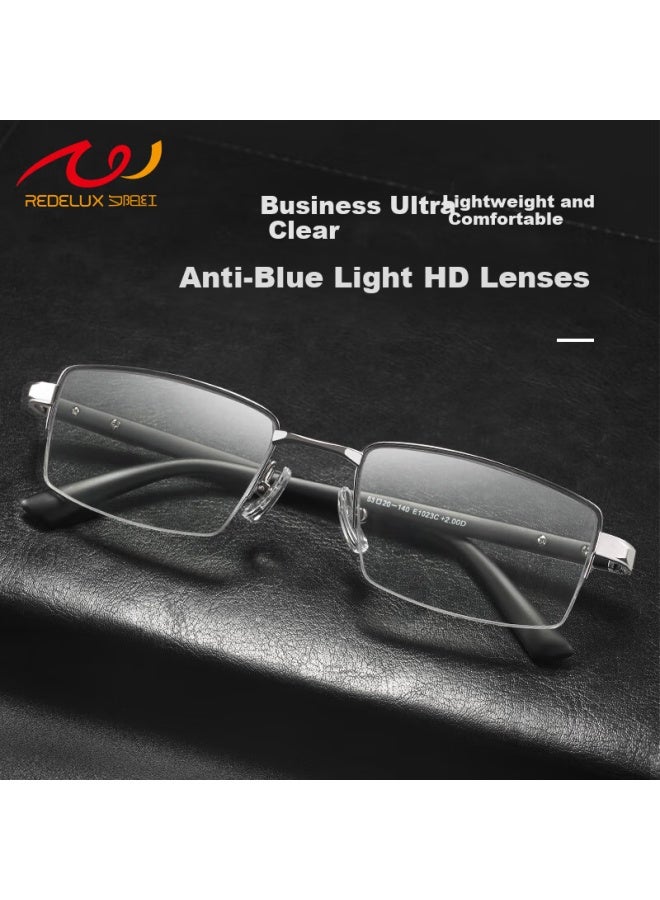 Sunset Red Men's High Definition Anti-blue Light Reading Gl For Middle-aged And Elderly People E1023c +200 Degrees - Image 3