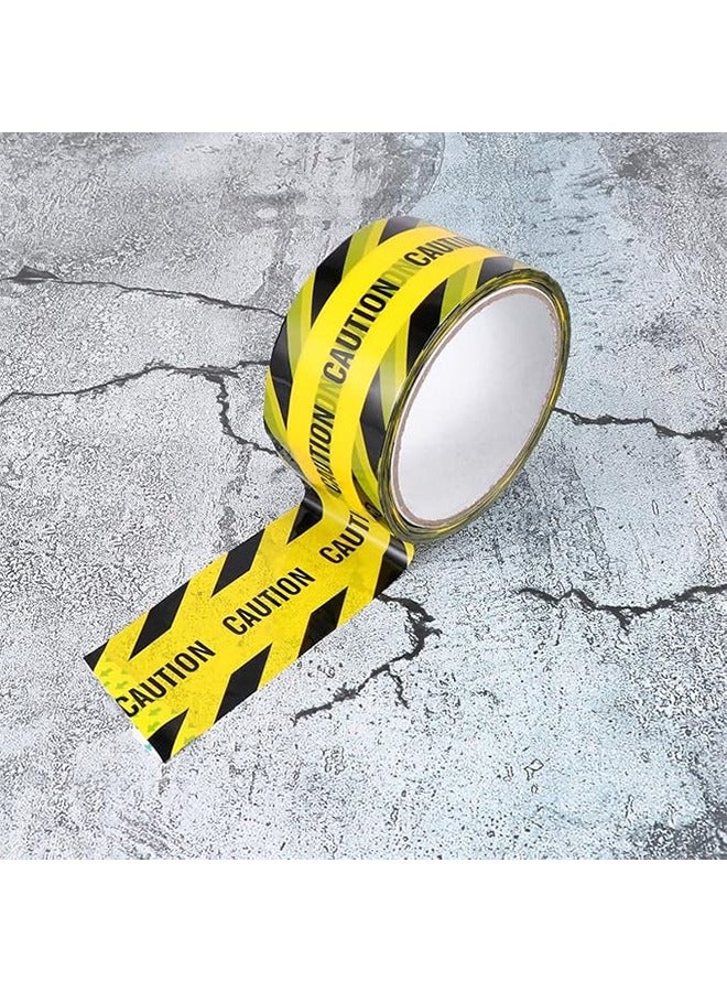 Warning Tape Self-Adhesive - Caution, Packaging Tape, Yellow and Black Anti Slip Sticker Self Adhesive Masking Tape Safety Strip for Marking Floors Walls Step Floor Tape Black Duct Tape - Image 5