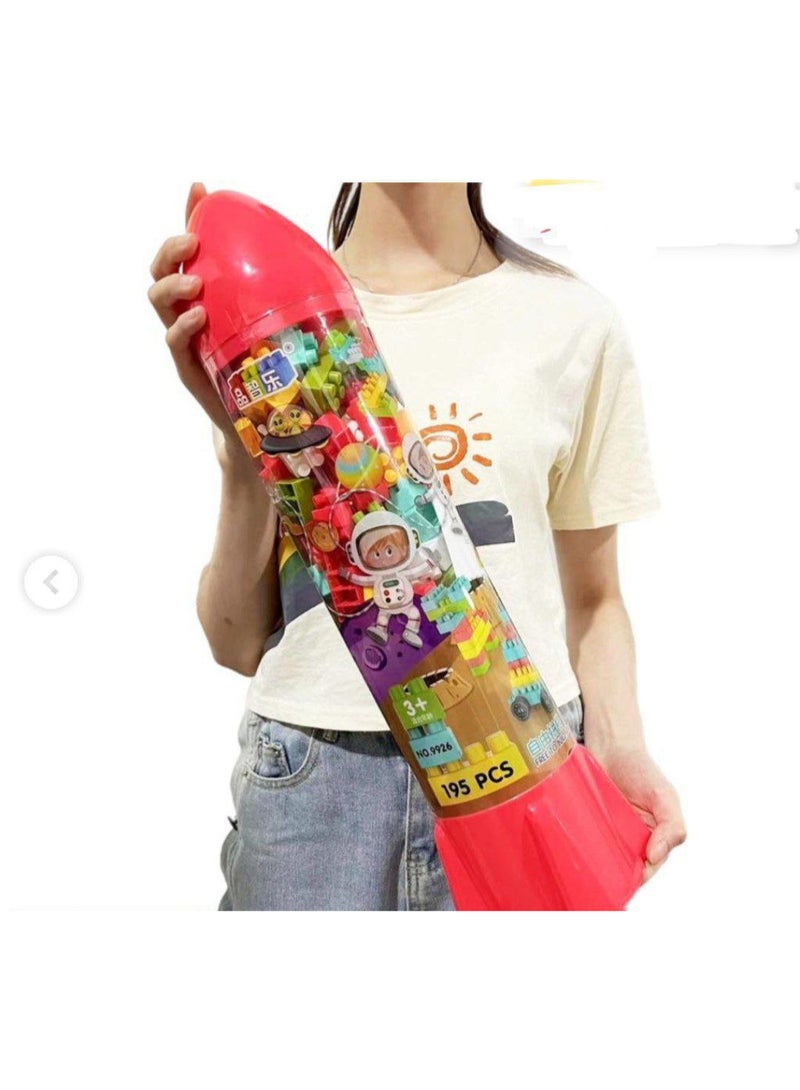 Children's blocks develop scientific and creative thinking skills. Different sizes and models, multiple shapes and colors (rocket blocks 50 x 15 cm). - Image 1