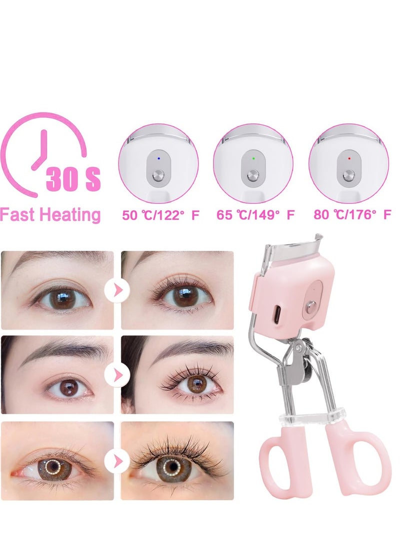 SOLARAE Heated Electric Eyelash Curlers, Handheld Portable Eyelash Curlers, 3 Heating Modes Stable Temperature No Harm to Lashes, Quick Pre-Heat, Long Lasting for Women Makeup Accessories (Pink), 1 Count - Image 3