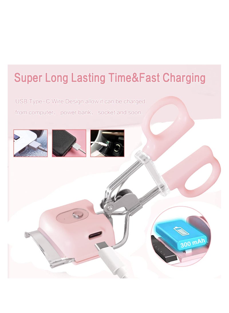 SOLARAE Heated Electric Eyelash Curlers, Handheld Portable Eyelash Curlers, 3 Heating Modes Stable Temperature No Harm to Lashes, Quick Pre-Heat, Long Lasting for Women Makeup Accessories (Pink), 1 Count - Image 5