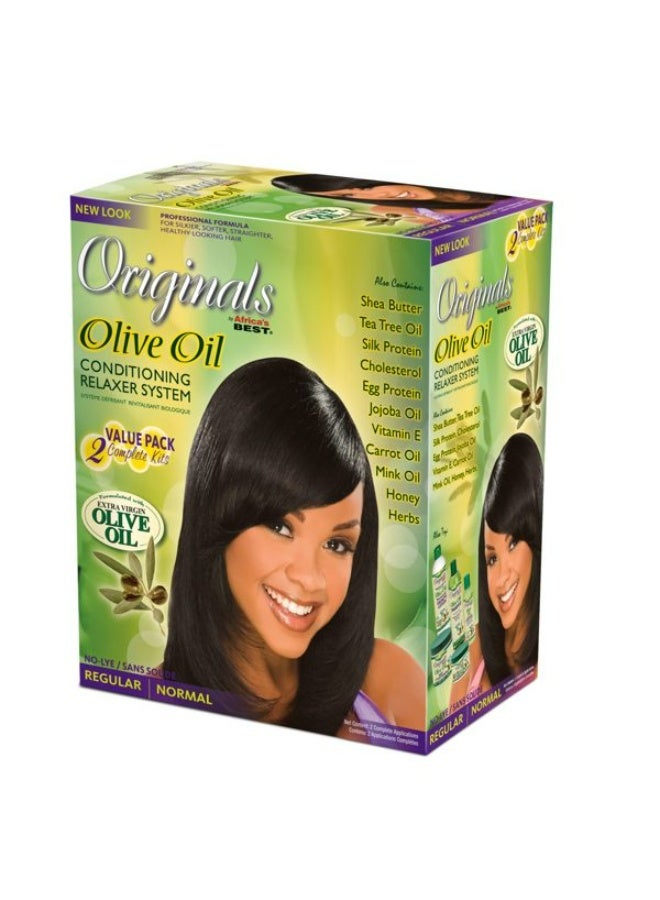 أفريكاز بست مجموعة أورجانيكس لترطيب وتنعيم الشعر بزيت الزيتون - عادي - مجموعتان كاملتان - Image 1