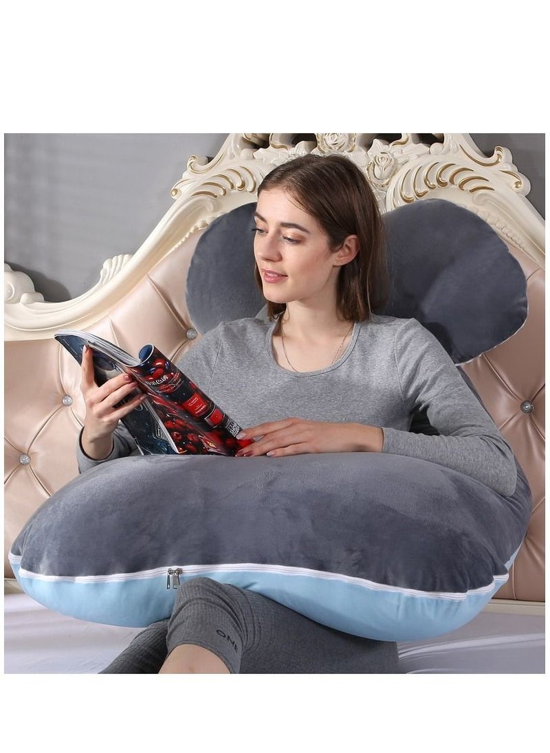 molody U-Shaped Pregnancy Pillow Full Body Maternity Support Pillow  - Image 3