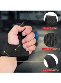 SKDK Non-Slip Silicone Lifting Straps, Straps for Gym, Weightlifting, Wristbands Gym Straps for Gym Women, Men, Weightlifting, Bodybuilding, Strength Training  - Image 2