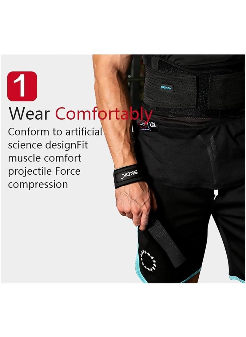 SKDK Non-Slip Silicone Lifting Straps, Straps for Gym, Weightlifting, Wristbands Gym Straps for Gym Women, Men, Weightlifting, Bodybuilding, Strength Training  - Image 5