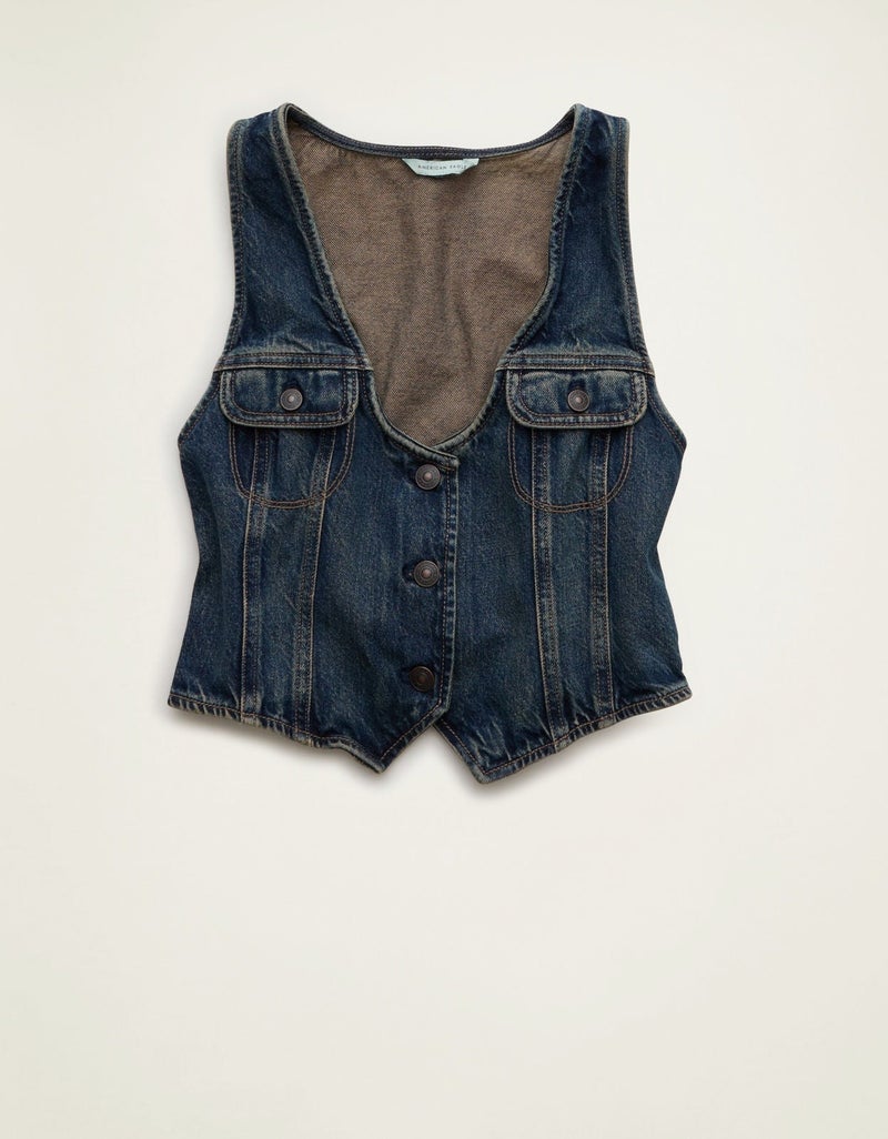 American Eagle AE Denim Vest - Image 5