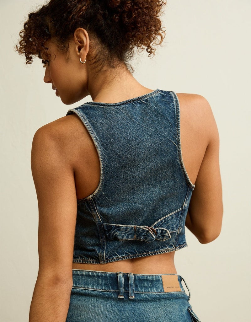 American Eagle AE Denim Vest - Image 2
