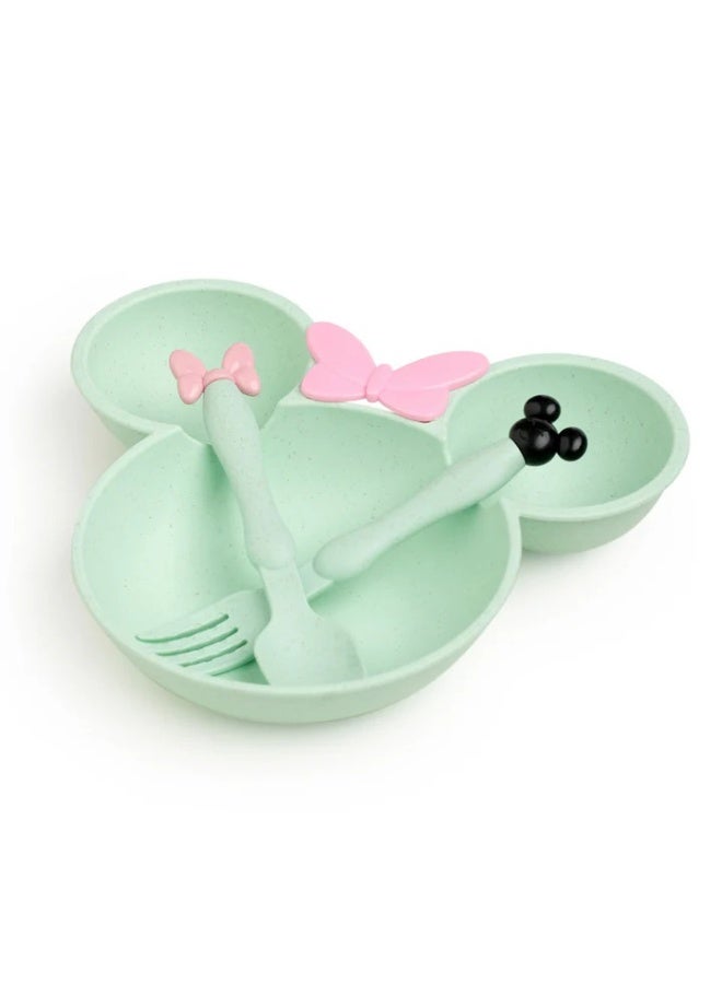 Baby food set 3 in 1 - Healthy and safe - Made from natural materials - Suitable for hot and cold food - BPA free (green) - Image 5