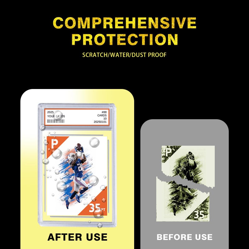 Comnge 12ct Graded Card Slab - Card Case Holder for TCG, UV Resistant Acrylic Hard Sleeves with Label Position, for Standard Baseball Sport Game Collector, Perfect for Sorting, Storage and Display - Image 5