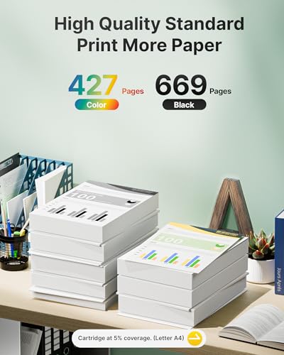 SHEENGO 65XL 65 Ink Cartridges Black/Tri-Color Combo Pack (2-Pack) | for HP Ink 65 65 XL | for HP Printers 3755 3772 3752, Deskjet 2622 2680 2600, Envy 5055 5058 5052 5014 5000 Series | N9K04AN, N9K03AN - Image 2