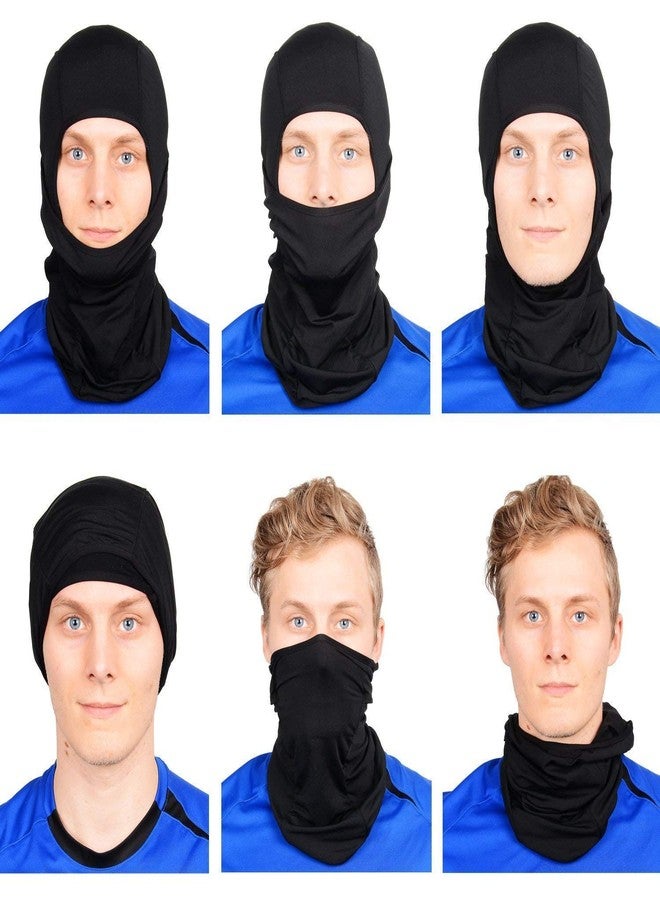 The Friendly Swede Balaclava Face Mask Men, Black Ski Mask for Men, Ski Mask for Women, Full Face Mask, Ski Masks, Skimask, Ski Mask Beanie - Nordic - Black + Black (2-Pack) - Image 3