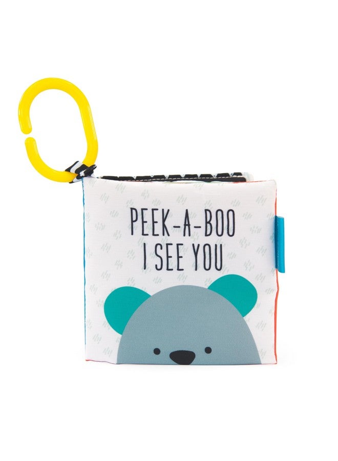 Sassy Peek-a-Boo Activity Book with Attachable Link for On-The-Go Travel, Sensory Play, Black & White, Ages 0+ Months - Image 1