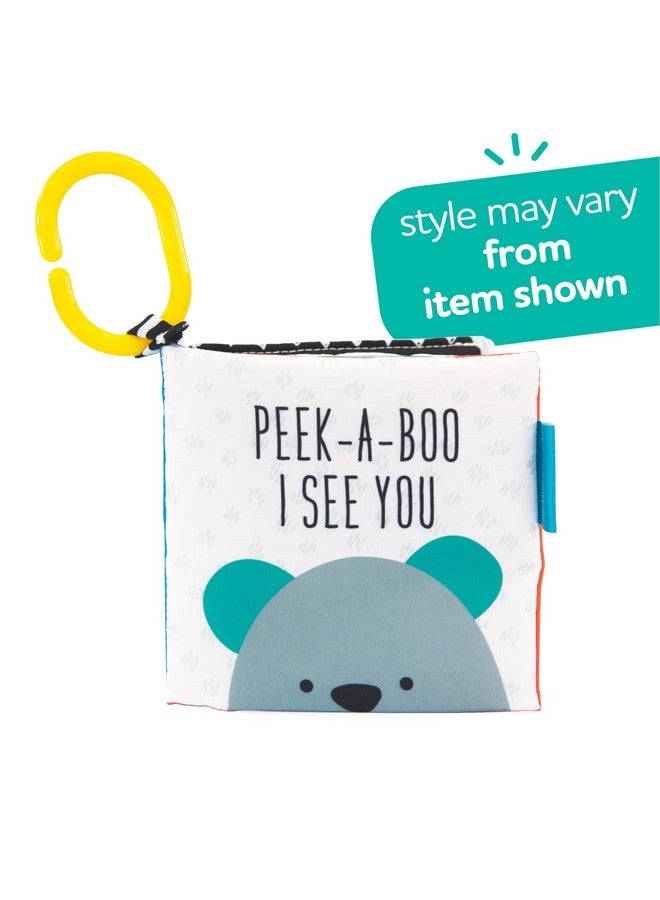Sassy Peek-a-Boo Activity Book with Attachable Link for On-The-Go Travel, Sensory Play, Black & White, Ages 0+ Months - Image 2