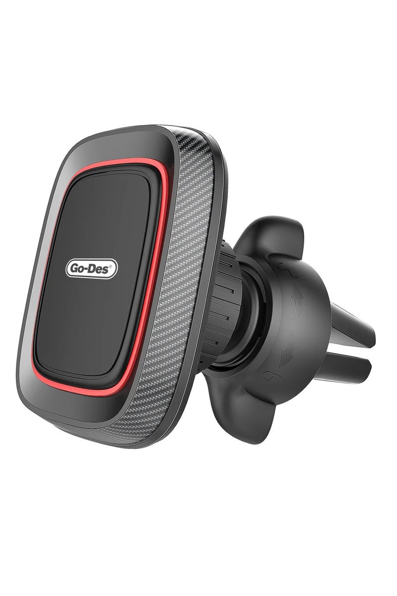 GO-DES Magnetic Air Vent Phone Holder 360° Rotatable Car Mount with Strong Grip for All Smartphones - Image 2