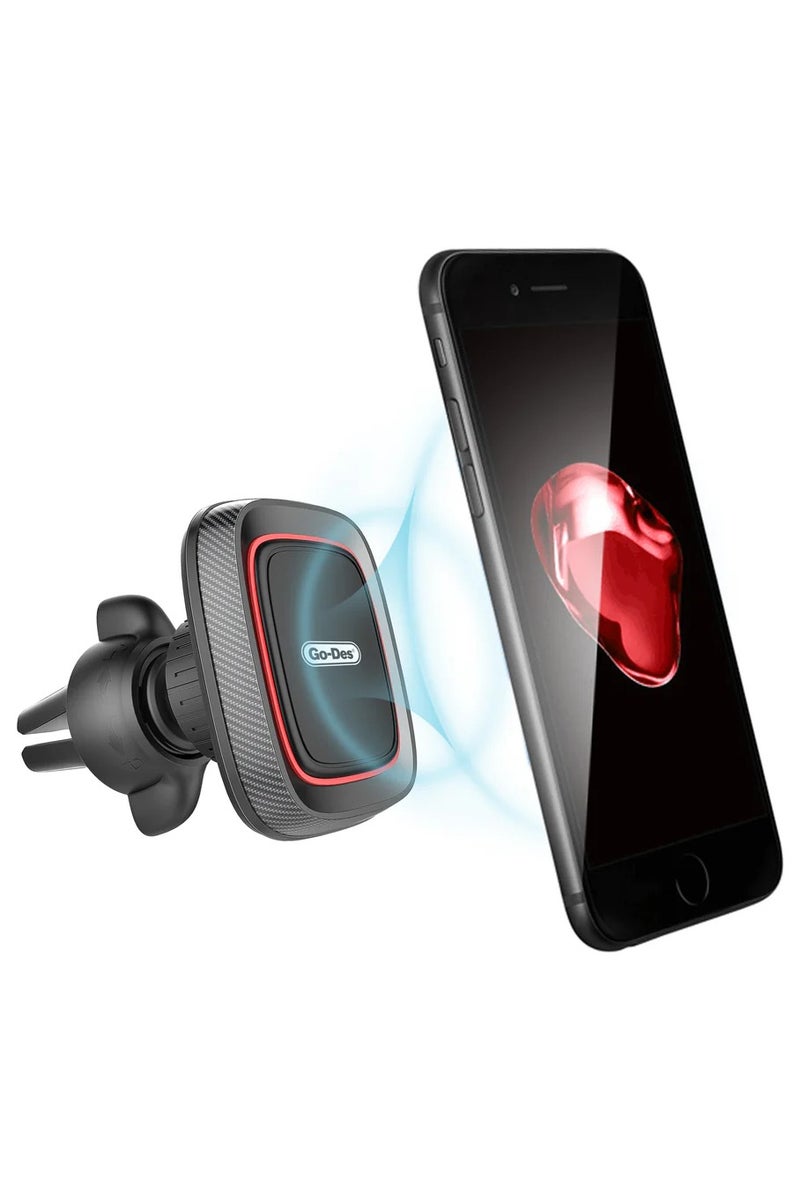 GO-DES Magnetic Air Vent Phone Holder 360° Rotatable Car Mount with Strong Grip for All Smartphones - Image 5