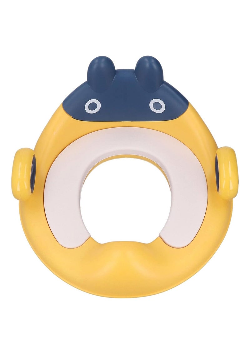 Arabest Kids Toilet Seat, Potty Training Seat with Cushion and Handles, Potty Chair for Boys and Girls (Yellow) - Image 1