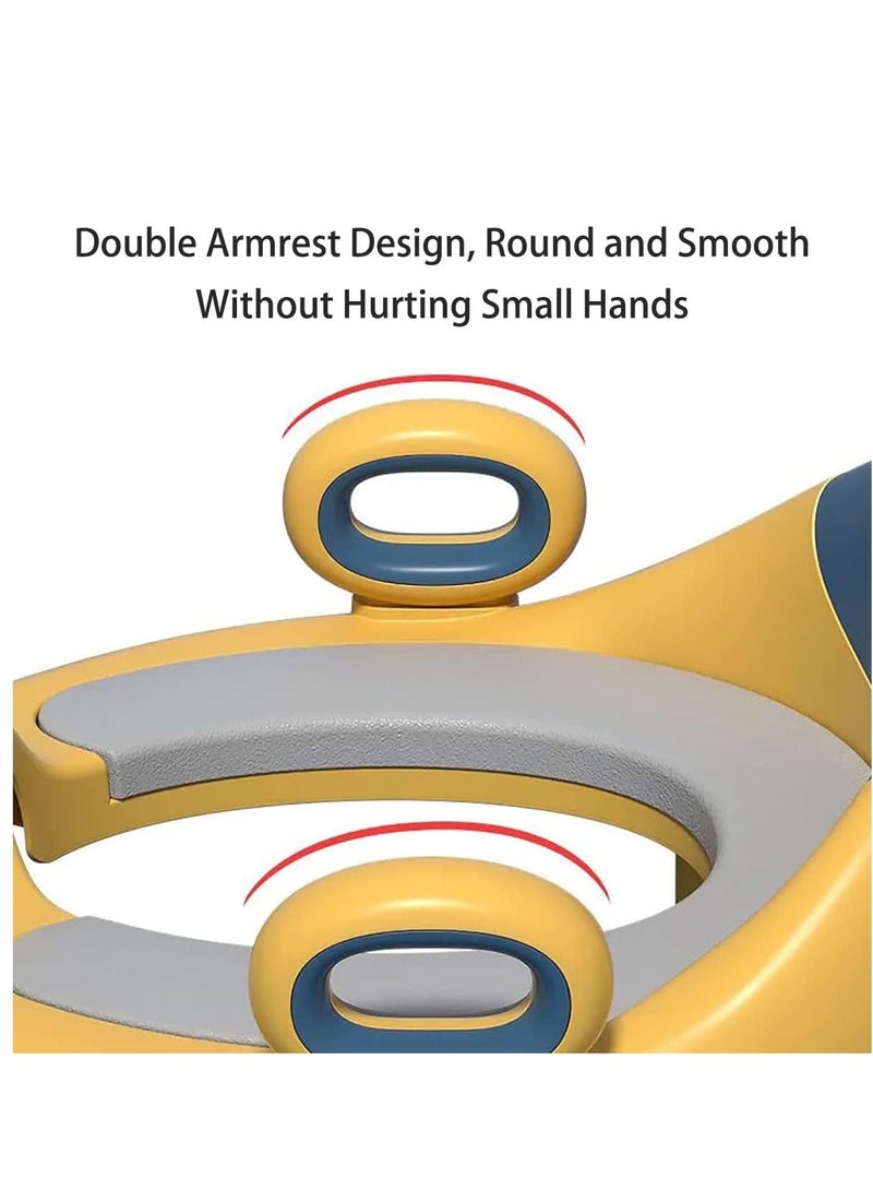 Arabest Kids Toilet Seat, Potty Training Seat with Cushion and Handles, Potty Chair for Boys and Girls (Yellow) - Image 3