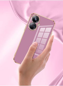 Color Fans Mobile Phone Case for Realme C55 Electroplated Protective Case Gold-Purple  - Image 2