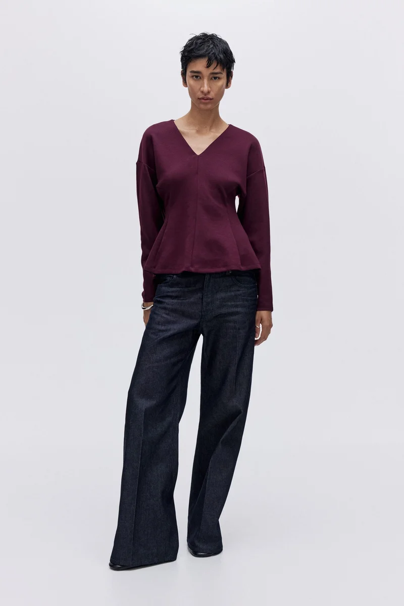 H&M Waisted scuba top