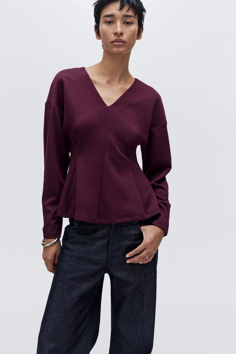 H&M Waisted scuba top