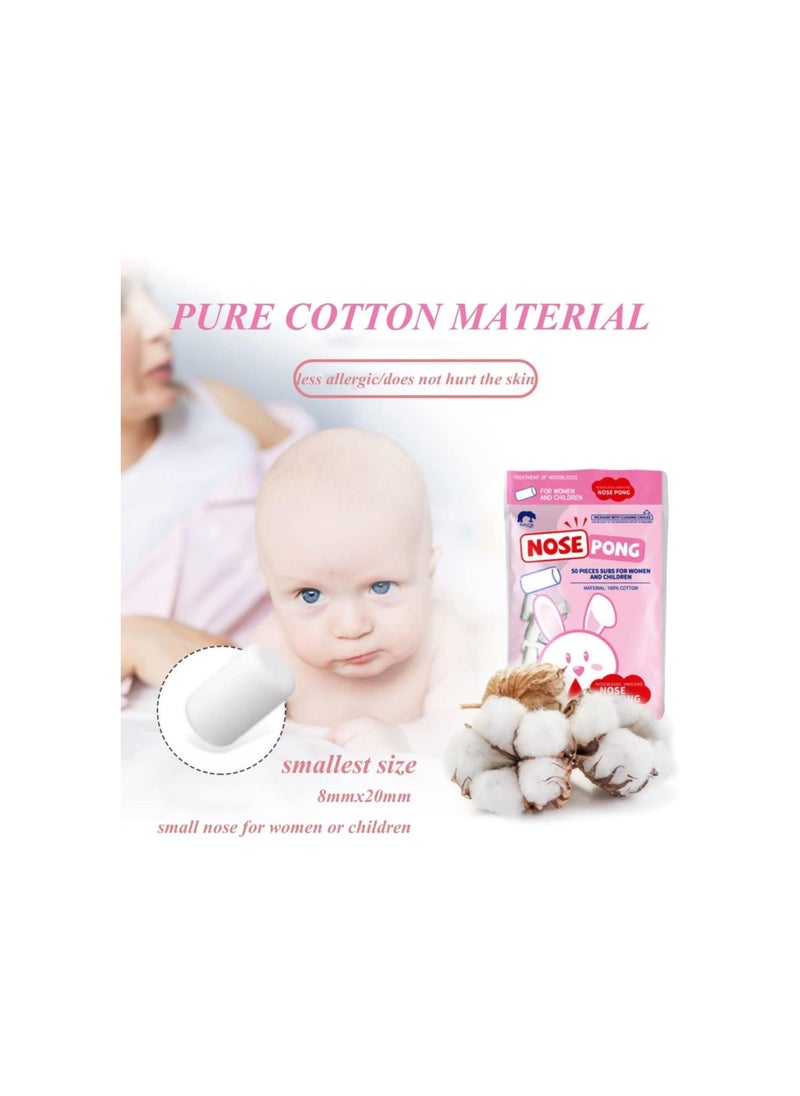 Generic - Nose Bleed Stopper, 3 Bags Quick Seal Nosebleed Plugs, Soft Skin Friendly Nasal Cease Stopper Quickly Stop Bleeding Rolled Cotton Ball for Kids Home Ourdoor Sports - Image 1