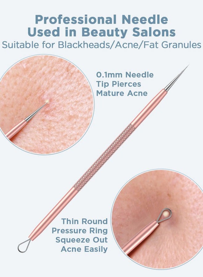 TAYTHI Blackhead Remover Tool, Pimple Popper Tool Kit, Blackhead Extractor Tool for Face, Extractor Tool for Comedone Zit Acne Whitehead Blemish, Stainless Steel Extraction Tools - Image 4