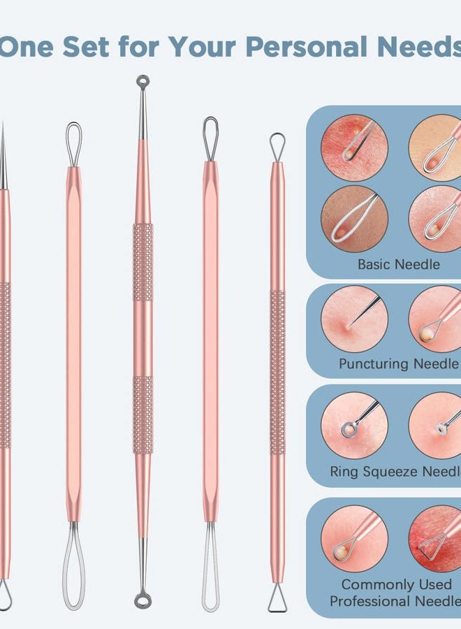 TAYTHI Blackhead Remover Tool, Pimple Popper Tool Kit, Blackhead Extractor Tool for Face, Extractor Tool for Comedone Zit Acne Whitehead Blemish, Stainless Steel Extraction Tools - Image 3