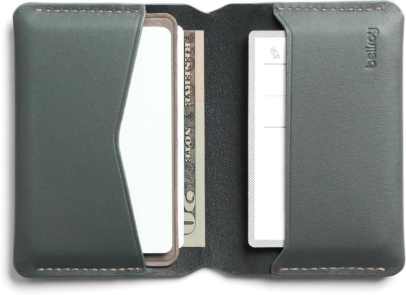 BELLROY Under Cover (slimline leather card wallet/holder with card storage, quick access slot, plus space for folded bills) - Everglade - Image 2