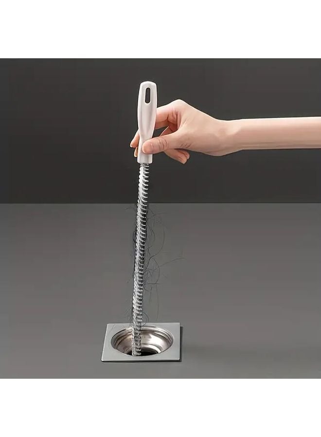 White Tube Cleaning Brush Two Pack Unclog Sink Toilet Drain Pipe Flexible - Image 2