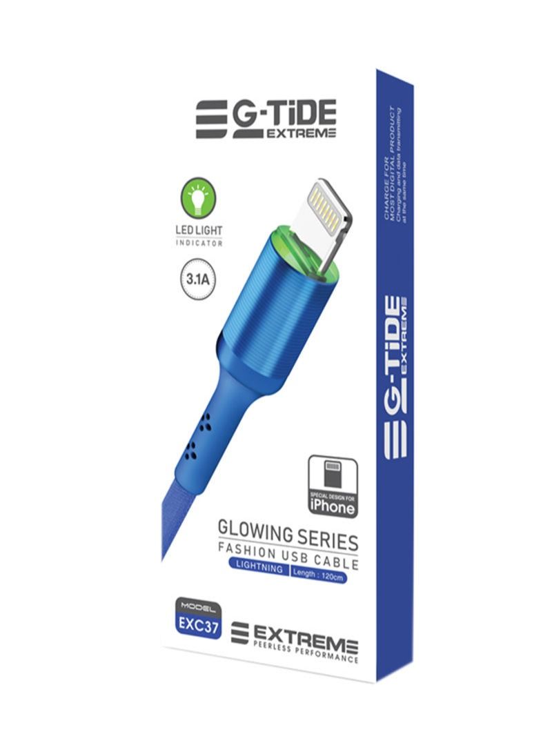جي تايد إكستريم كابل شحن Lightning مع مصباح LED من سلسلة جلوينج طراز Exc37 - Image 2
