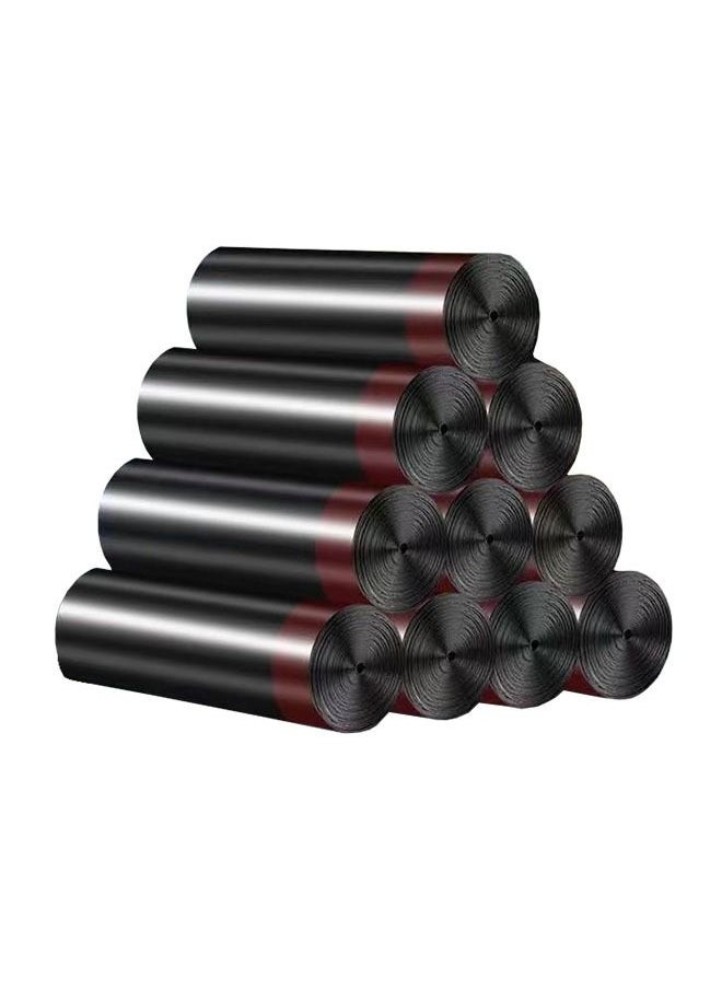 ZCM-HAPPY 10 Rolls Portable Drawstring Garbage Bag Black/Brown 45*50cm  - Image 1